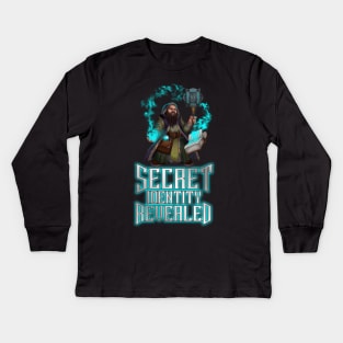 Secret Identity Revealed - Dwarf Mage Kids Long Sleeve T-Shirt